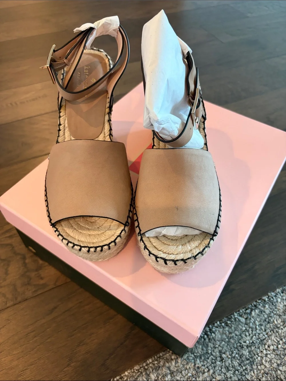 New In Box Kate Spade Felipa Wedge Espadrille Sandals Sz 8